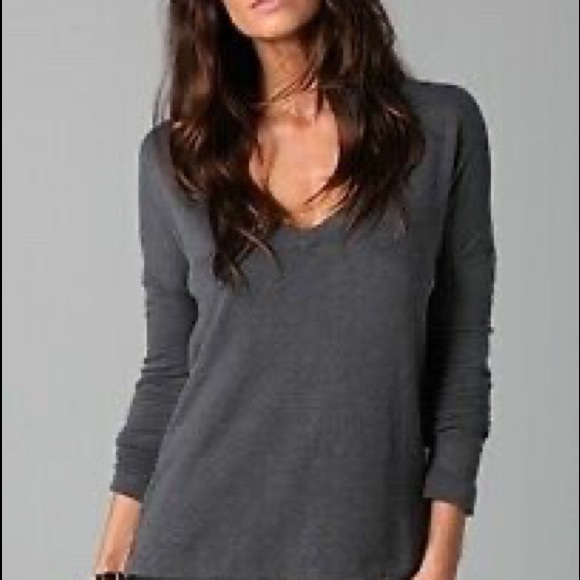 James Perse Tops - Standard James Perse Boxy V-Neck Terry Pullover M